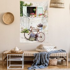 Bike Flower Countryside Tapestry