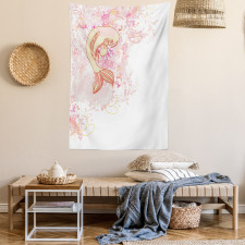 Pink Floral Tapestry