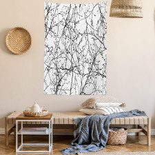 Branches with Leaves Buds Tapestry