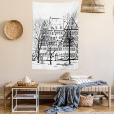 European Town Street Tapestry