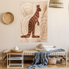 Kangaroo with Dots Tapestry