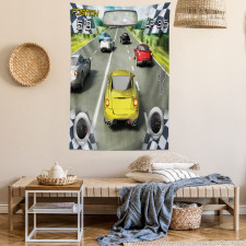 Sports Racing Theme Tapestry