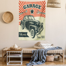 60's Retro Car Pop Art Tapestry