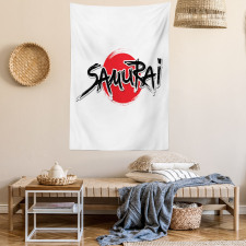 Samurai Lettering Sun Tapestry