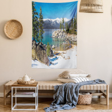 Snowy Mountains Lake Tapestry