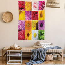 Colorful Flowers Rose Tapestry