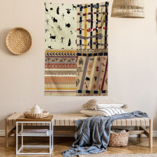 Primitive Native Animals Tapestry