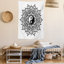 Retro Floral Art Tapestry