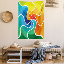 Rainbow Spiral Tapestry