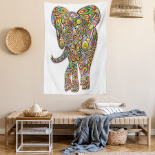Boho Elephant Art Tapestry