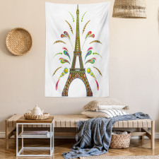 Eiffel Fireworks Tapestry