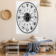 Black White Zodiac Tapestry