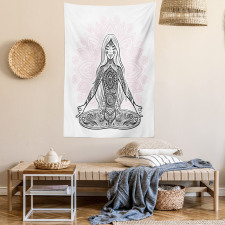 Meditation Lotus Mandala Tapestry