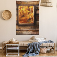 View from Rustic Cottage Tapestry