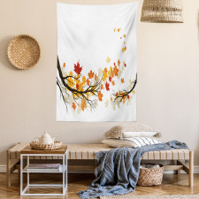 Autumn Tree Branches Tapestry
