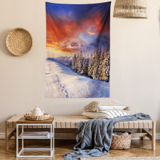 Mountains Pine Trees Tapestry