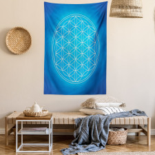 Flower of Life Grid Tapestry