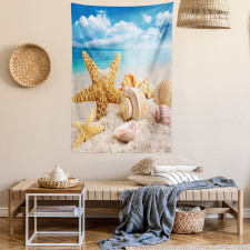 Shells on Tropic Beach Tapestry