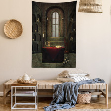 Mystical Room Skulls Tapestry