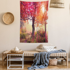 Flowers in Park Fall Tapestry