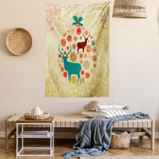 Reindeer in Winter Tapestry