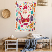 Vintage Santa Tapestry