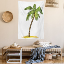 Cartoon Palm Trees Tapestry