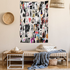 Collage Fashion Modern Tapestry