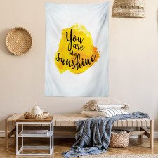 Yellow Grey Romantic Tapestry