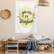 Hand Drawn Sun Romance Tapestry