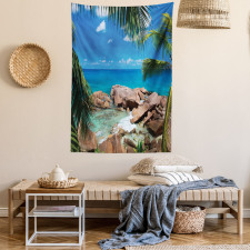 Palm Tree Coastline Tapestry