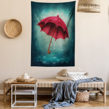 Retro Autumn Umbrella Tapestry