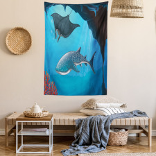 Swimming Shark Ocean Tapestry