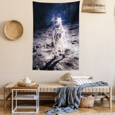 Moon Surface Journey Tapestry