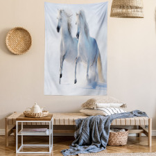 Wintertime Horse Animal Tapestry
