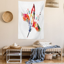 Feather with Wings Birds Tapestry