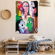 Modern Abstract Colorful Design Tapestry