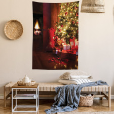 New Year Xmas Trees Tapestry