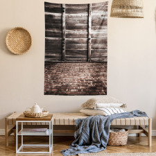 Brick Floor Wooden Wall Tapestry