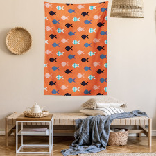 Colorful Fish Shoal Tapestry