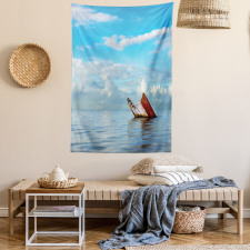 Ship Wreck Landscape Tapestry