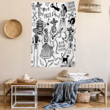 Dancing Skeletons Tapestry