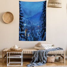 Winter Forest Trees Tapestry