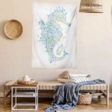 Greek Seahorse Mythological Tapestry