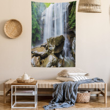 Tropical Waterfalls Tapestry