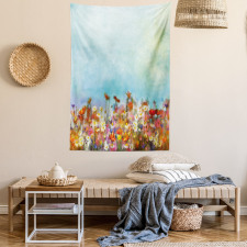 Flower Field Watercolor Tapestry