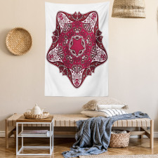 Maroon Mandala Asian Tapestry