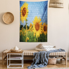 Sunflowers on the Wall Tapestry