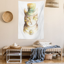 Watercolor Effect Animal Tapestry