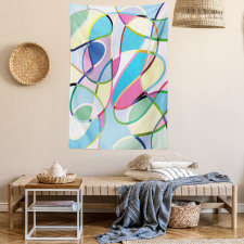 Colorful Lines Tapestry